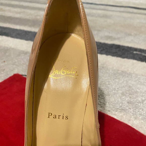 Christian Louboutin Heels So Kate Nude 120mm Patent Leather Pumps Shoes 39 US 8 - Picture 5 of 5